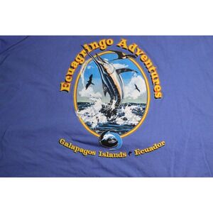 Red Tuna Shirt Club Mens 4XL Ecuagringo Adventures Galapagos Islands Blue Shirt